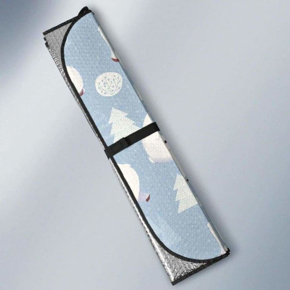 Cute Polar Bears Christmas Decoration Pattern Car Auto Sun Shades