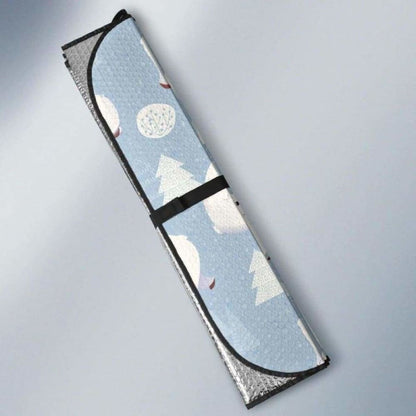 Cute Polar Bears Christmas Decoration Pattern Car Auto Sun Shades