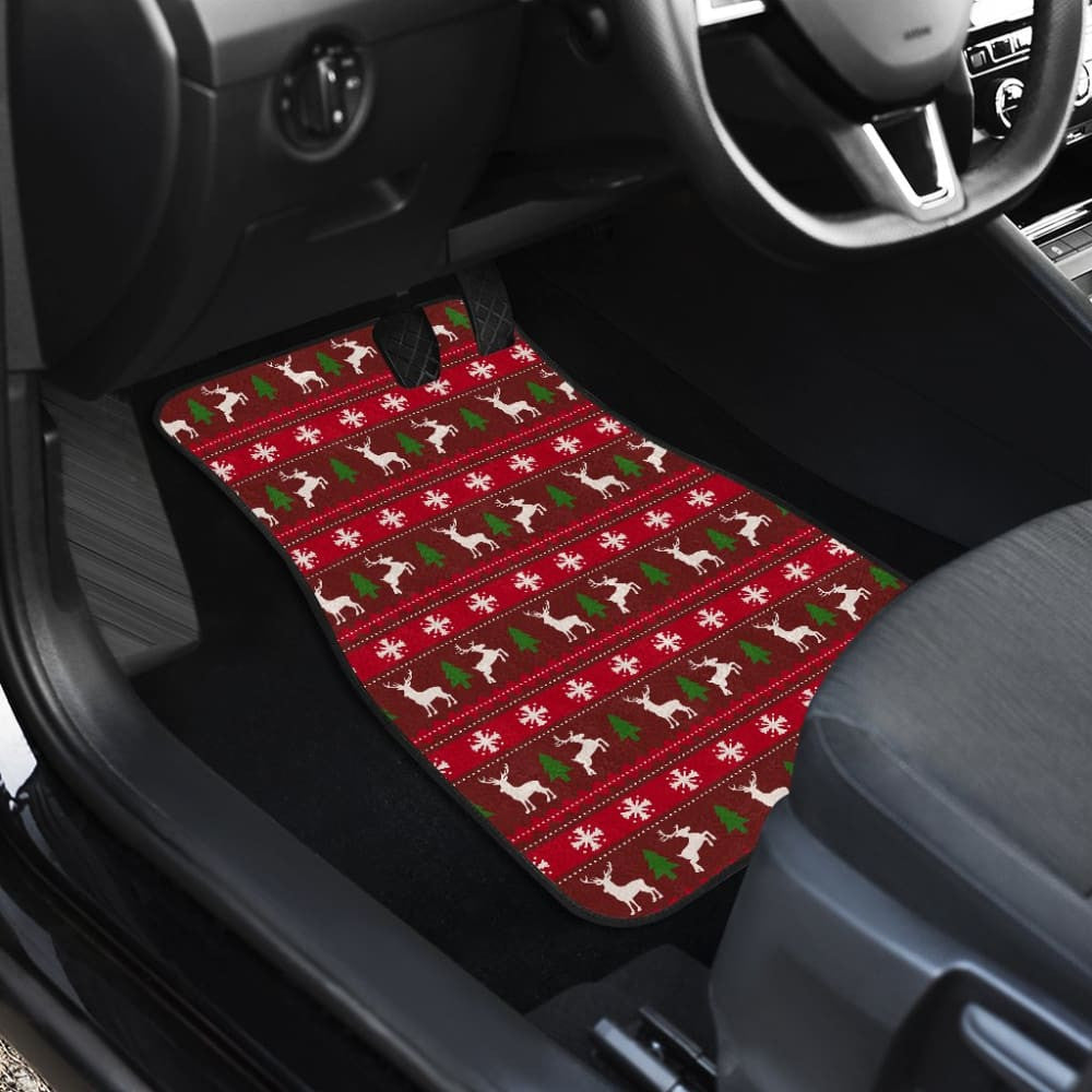 Ugly Christmas Reindeer Custom Car Decoration Car Floor Mats