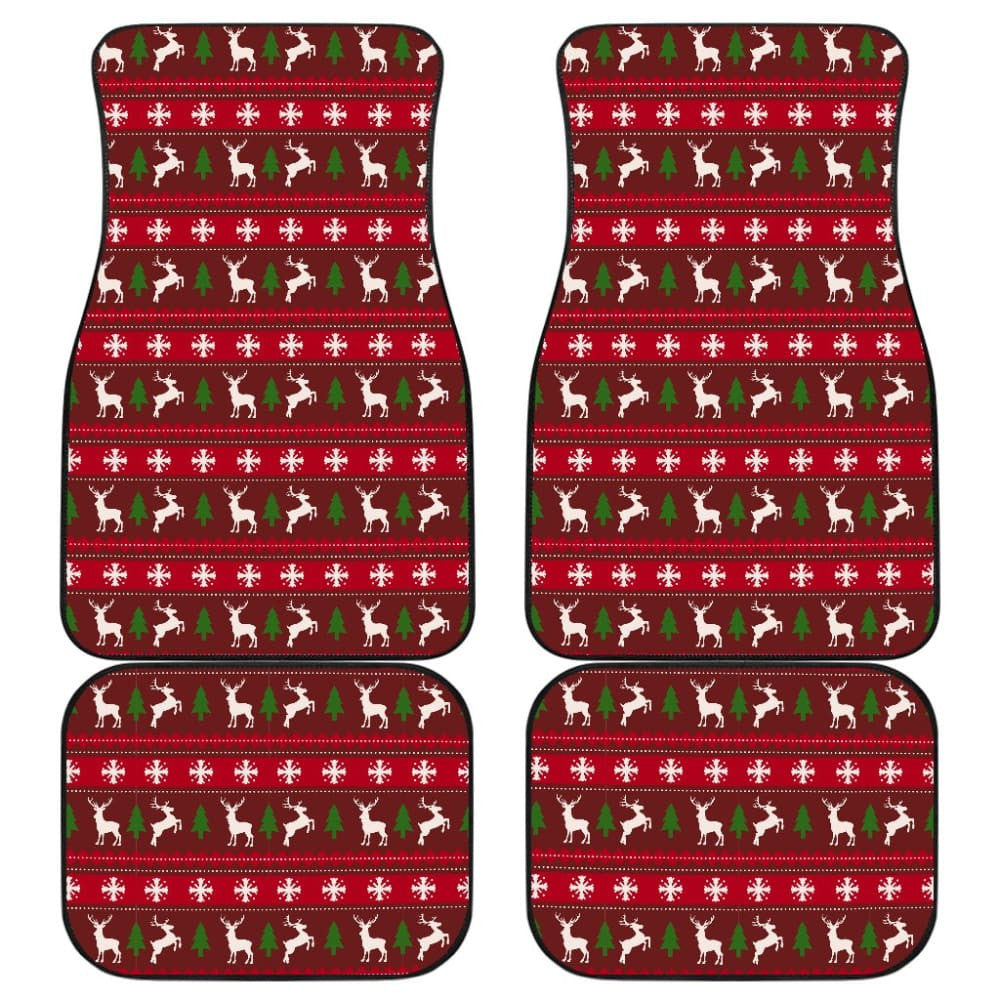 Ugly Christmas Reindeer Custom Car Decoration Car Floor Mats