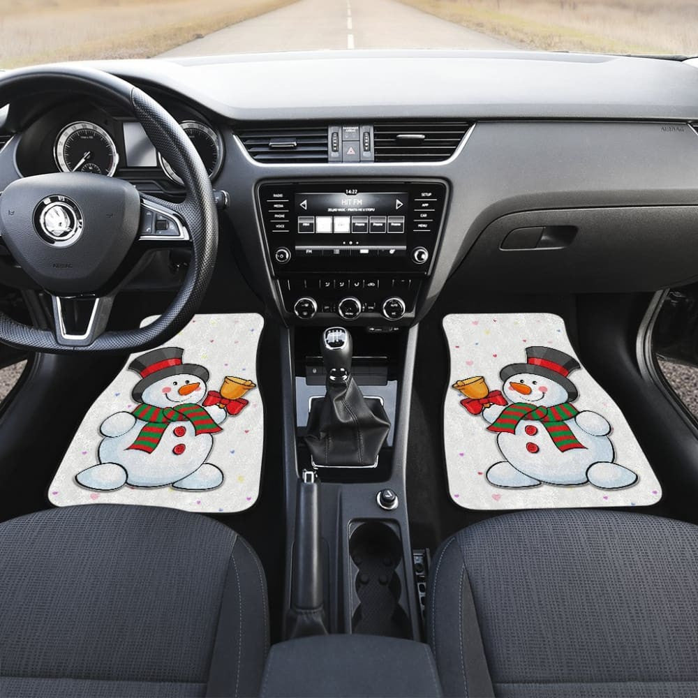 Christmas Happy Night Snowman Ring The Xmas Bell Car Floor Mats