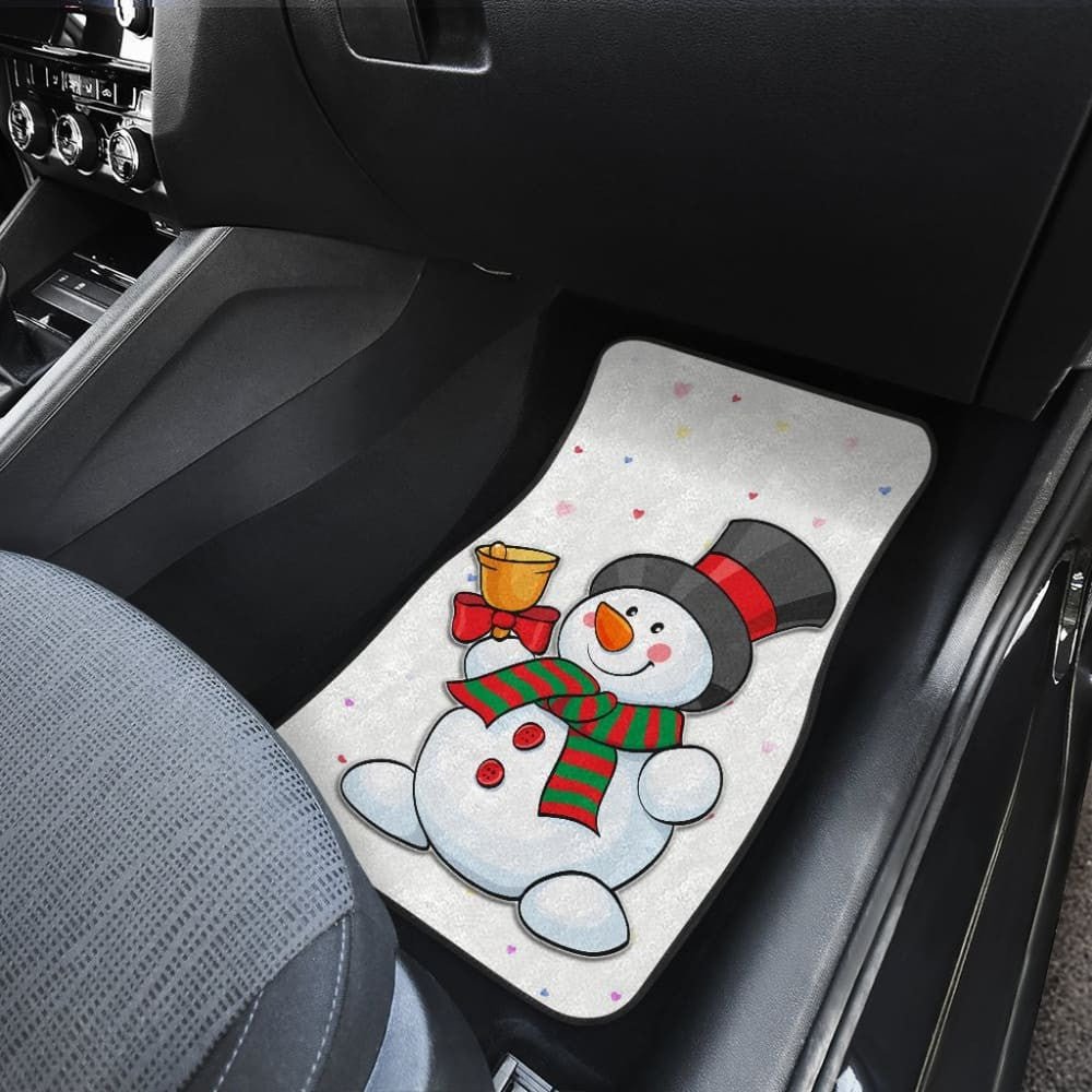 Christmas Happy Night Snowman Ring The Xmas Bell Car Floor Mats
