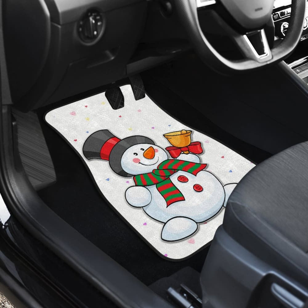 Christmas Happy Night Snowman Ring The Xmas Bell Car Floor Mats