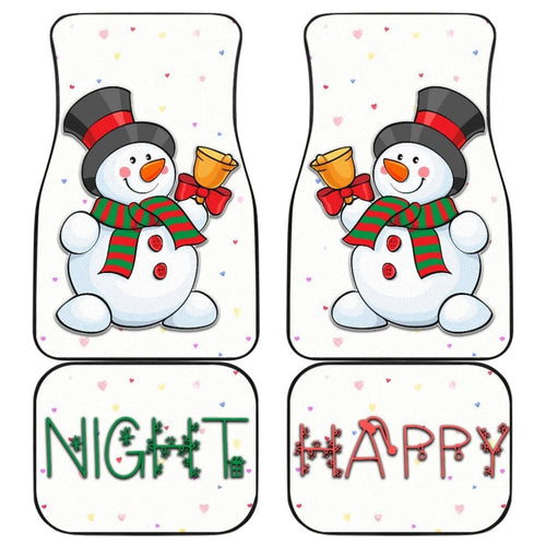 Christmas Happy Night Snowman Ring The Xmas Bell Car Floor Mats