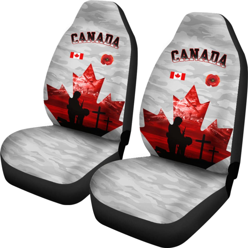 Canada Car Seat Covers Lest We Forget Remembrance Day Poppy