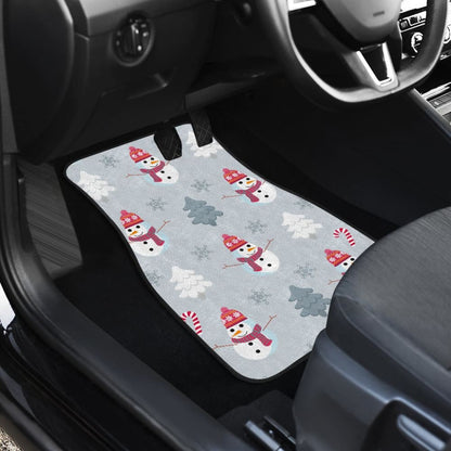 Snowman Pattern Car Floor Mats Auto Accessories