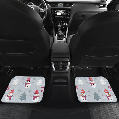 Snowman Pattern Car Floor Mats Auto Accessories