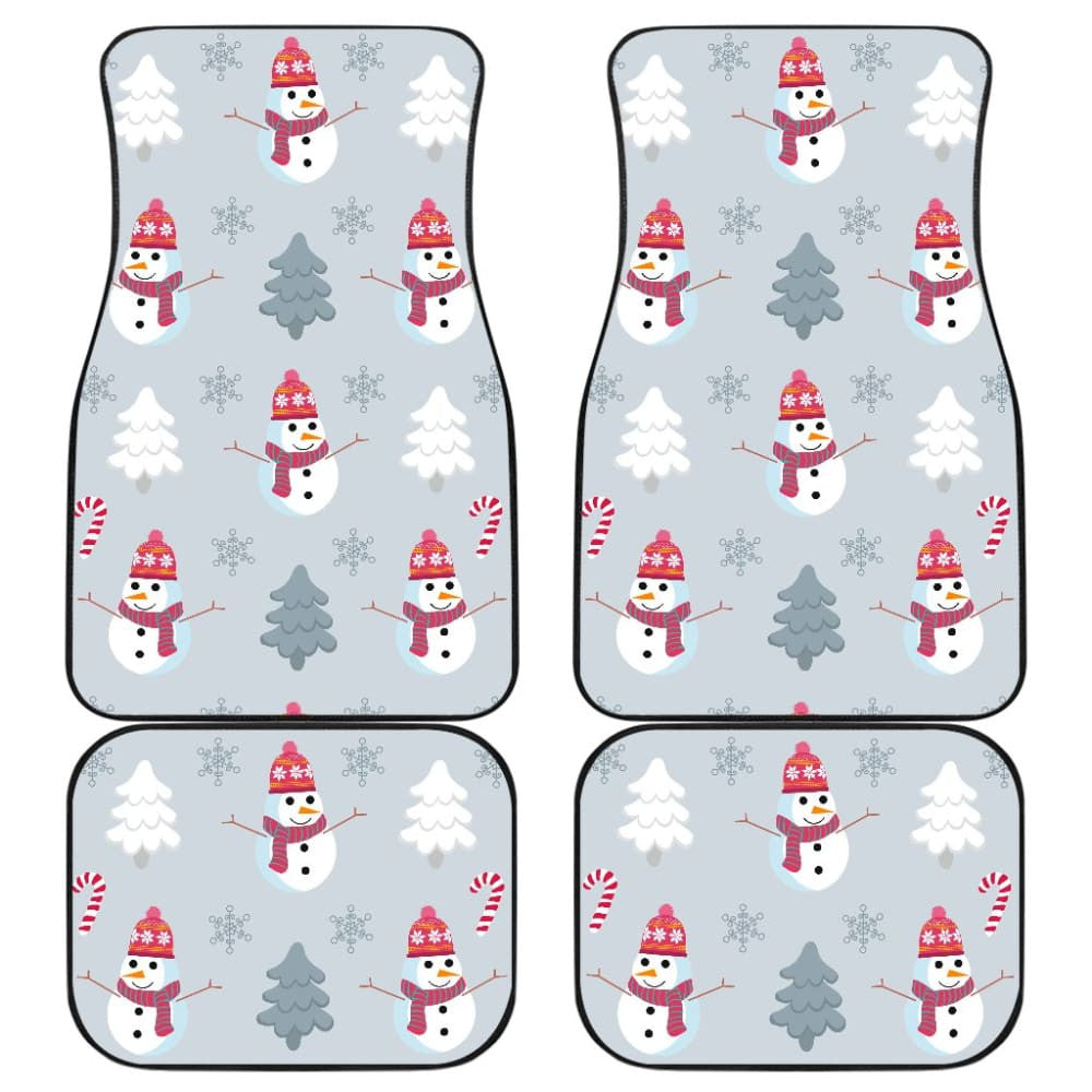 Snowman Pattern Car Floor Mats Auto Accessories