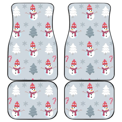 Snowman Pattern Car Floor Mats Auto Accessories