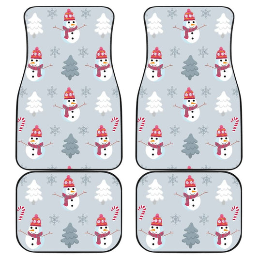 Snowman Pattern Car Floor Mats Auto Accessories