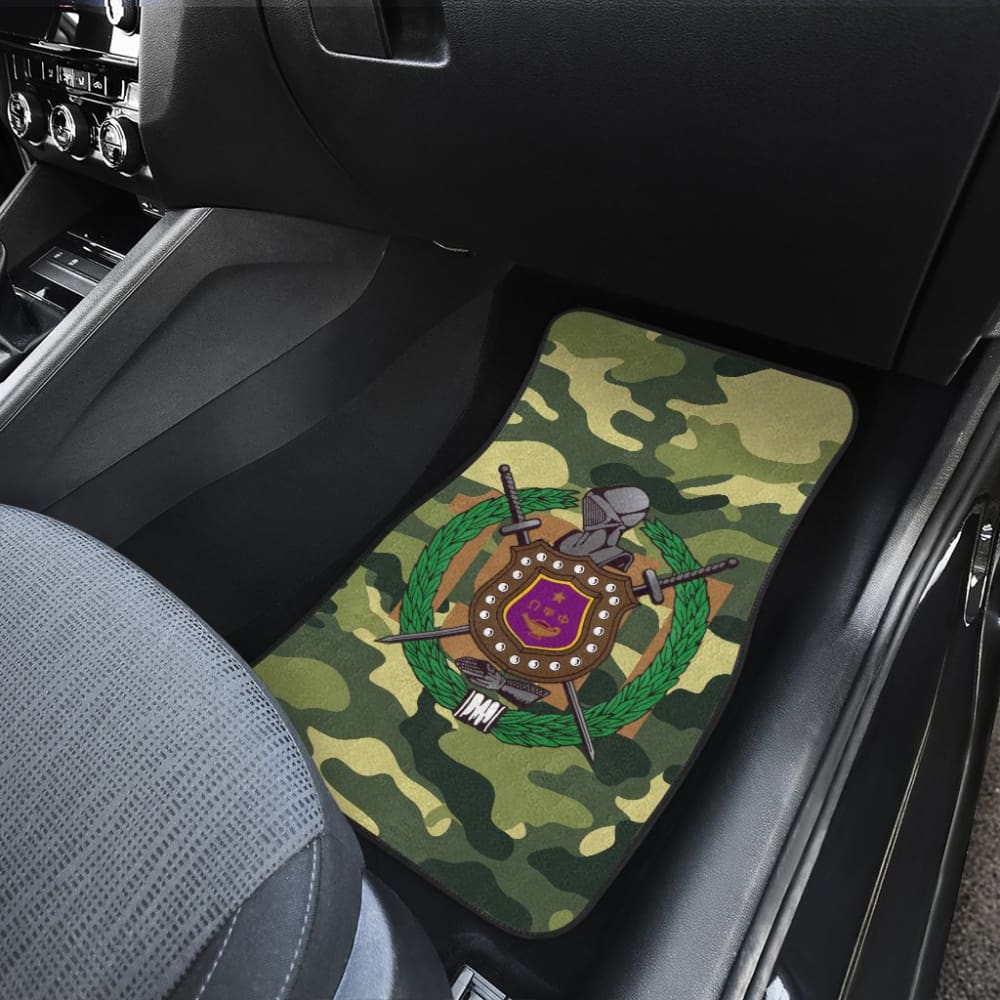 Amazing Green Camouflage Omega Psi Phi Car Floor Mats