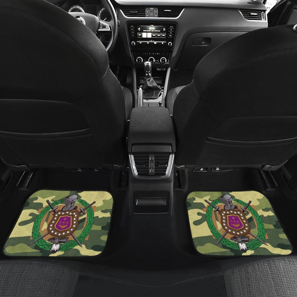 Amazing Green Camouflage Omega Psi Phi Car Floor Mats