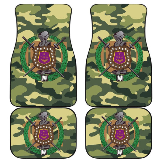 Amazing Green Camouflage Omega Psi Phi Car Floor Mats