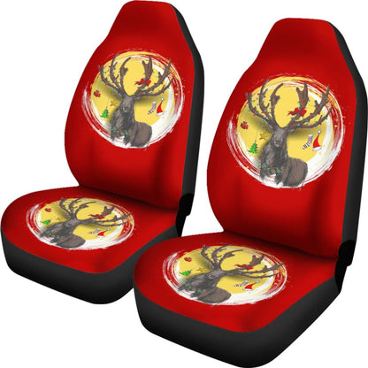 Reindeer And Christmas Decoration Items Car Seat Covers