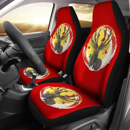 Reindeer And Christmas Decoration Items Car Seat Covers