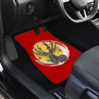 Reindeer And Christmas Decoration Items Car Floor Mats