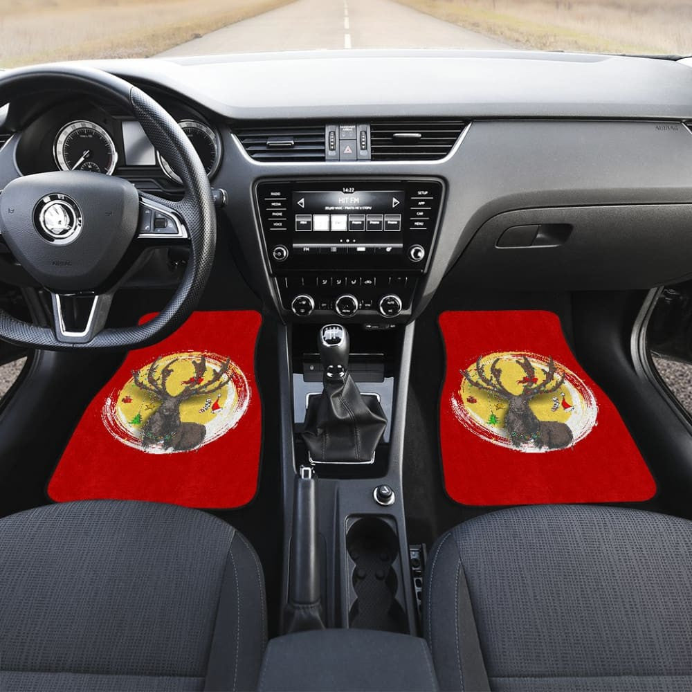 Reindeer And Christmas Decoration Items Car Floor Mats