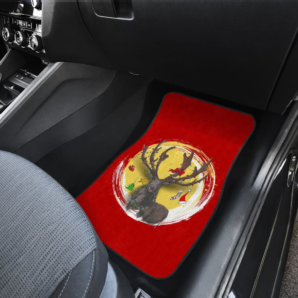 Reindeer And Christmas Decoration Items Car Floor Mats