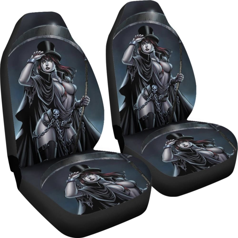 Can Not Escape From Dark Queen Grim Reaper Car Seat Covers
