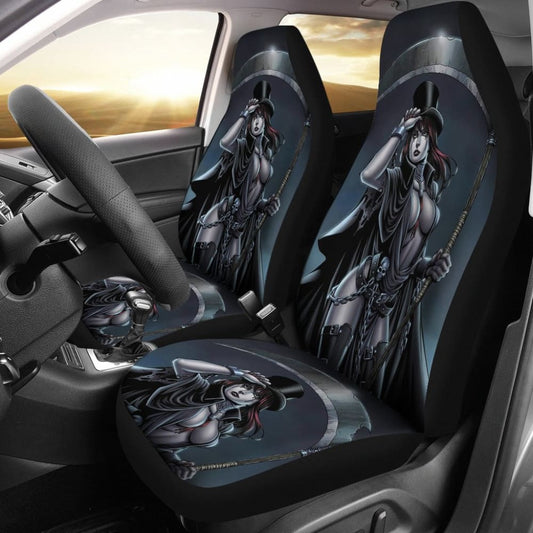 Can Not Escape From Dark Queen Grim Reaper Car Seat Covers
