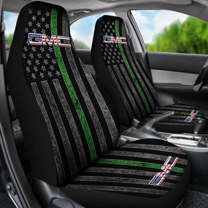 Thin Green Line American Flag Mix GMC Car Seat Covers