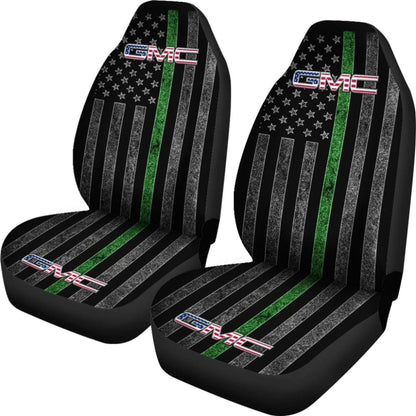Thin Green Line American Flag Mix GMC Car Seat Covers