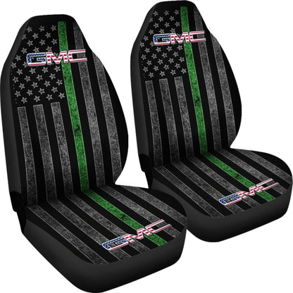 Thin Green Line American Flag Mix GMC Car Seat Covers