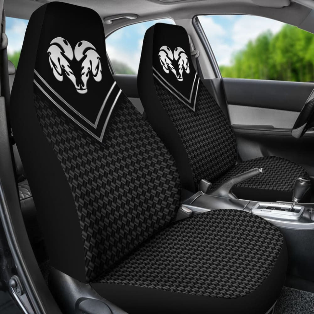 Amazing Black And White Dodge Ram Car Seat Covers Custom