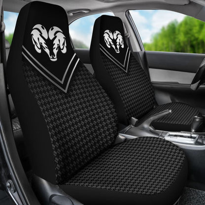 Amazing Black And White Dodge Ram Car Seat Covers Custom