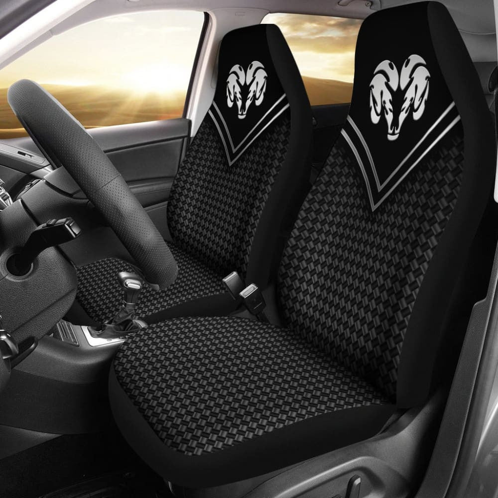 Amazing Black And White Dodge Ram Car Seat Covers Custom