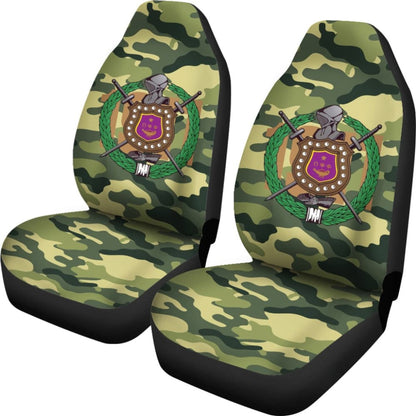 Amazing Green Camouflage Omega Psi Phi Car Seat Covers