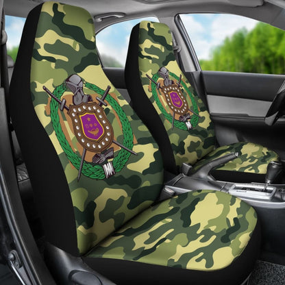 Amazing Green Camouflage Omega Psi Phi Car Seat Covers