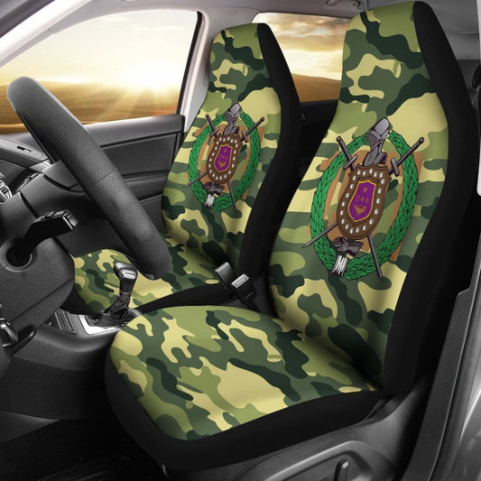 Amazing Green Camouflage Omega Psi Phi Car Seat Covers