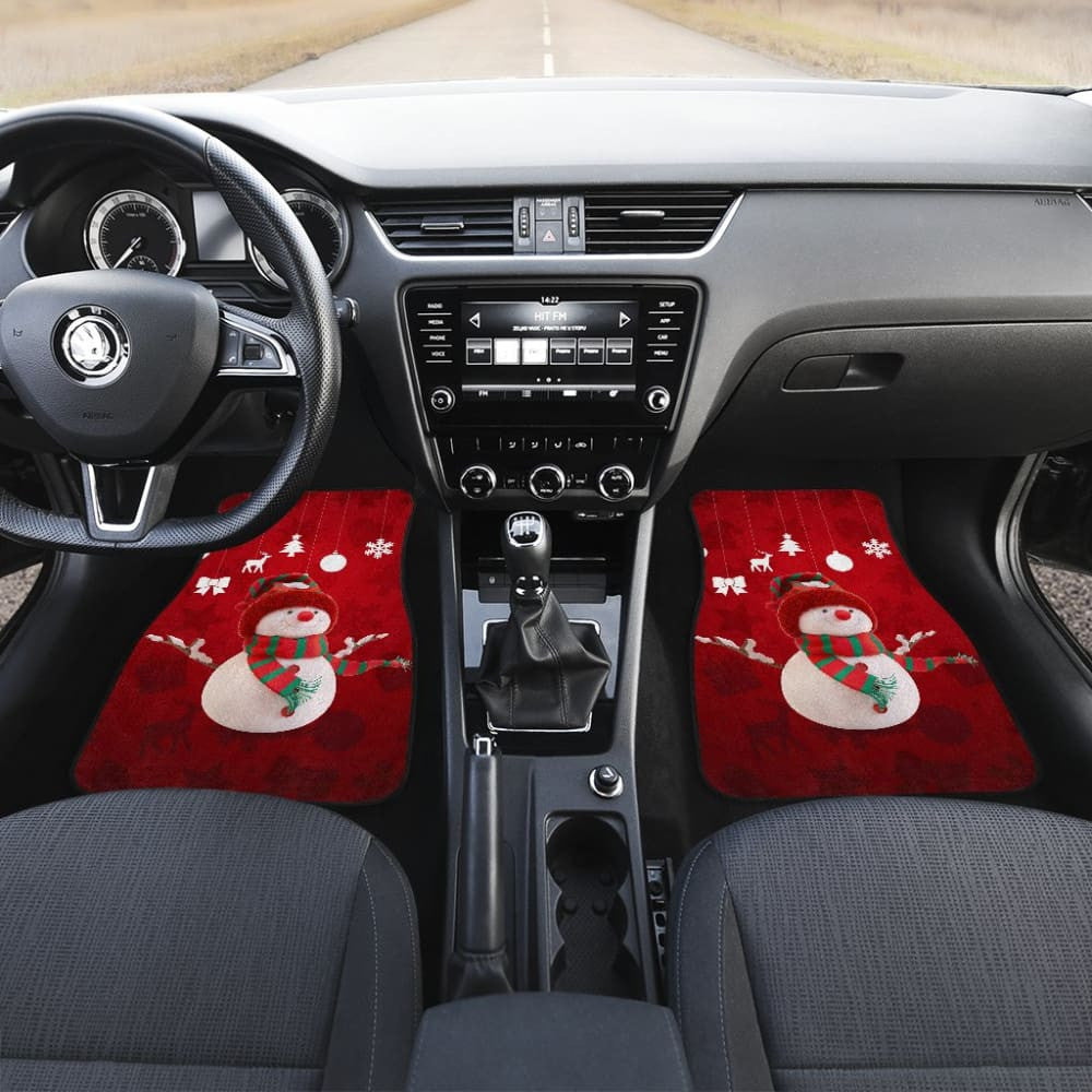 Car Floor Mats Christmas Snowman Auto Accessories