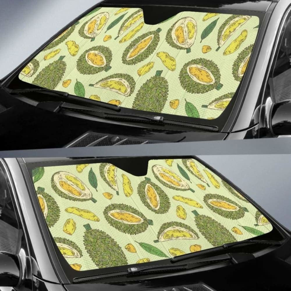 Durian Leaves Pattern Background Car Auto Sun Shades