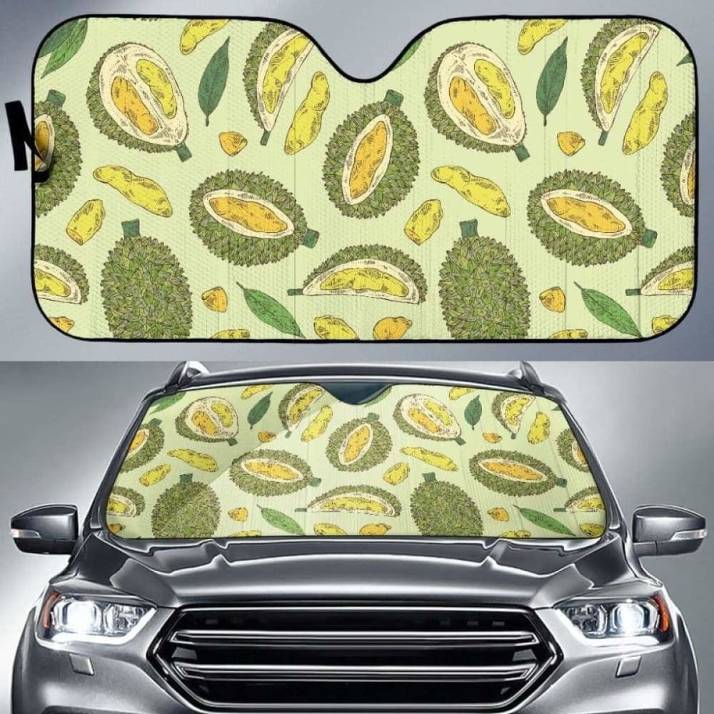 Durian Leaves Pattern Background Car Auto Sun Shades