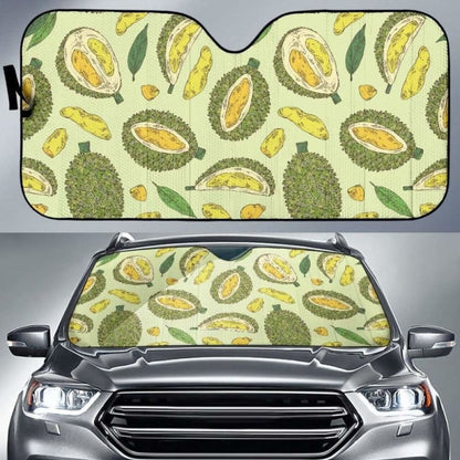 Durian Leaves Pattern Background Car Auto Sun Shades