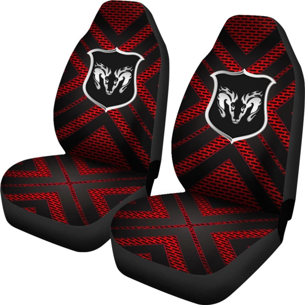 Amazing Black And Red Dodge Ram Car Seat Covers Custom