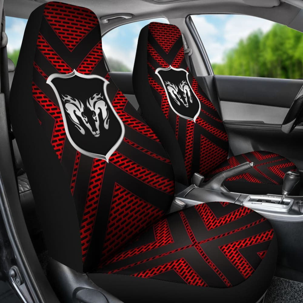 Amazing Black And Red Dodge Ram Car Seat Covers Custom