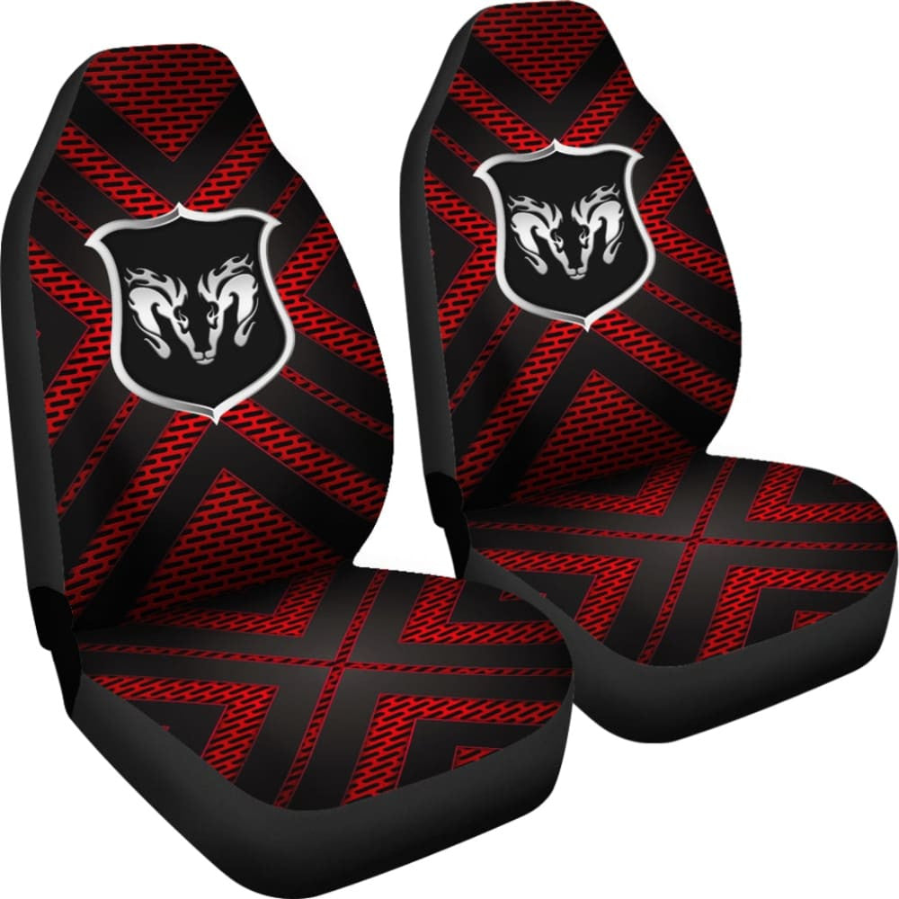 Amazing Black And Red Dodge Ram Car Seat Covers Custom
