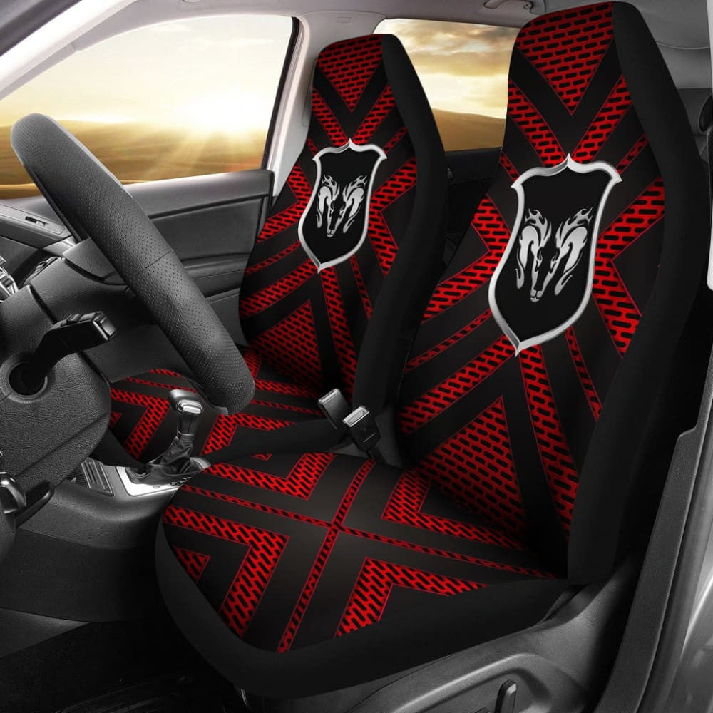 Amazing Black And Red Dodge Ram Car Seat Covers Custom