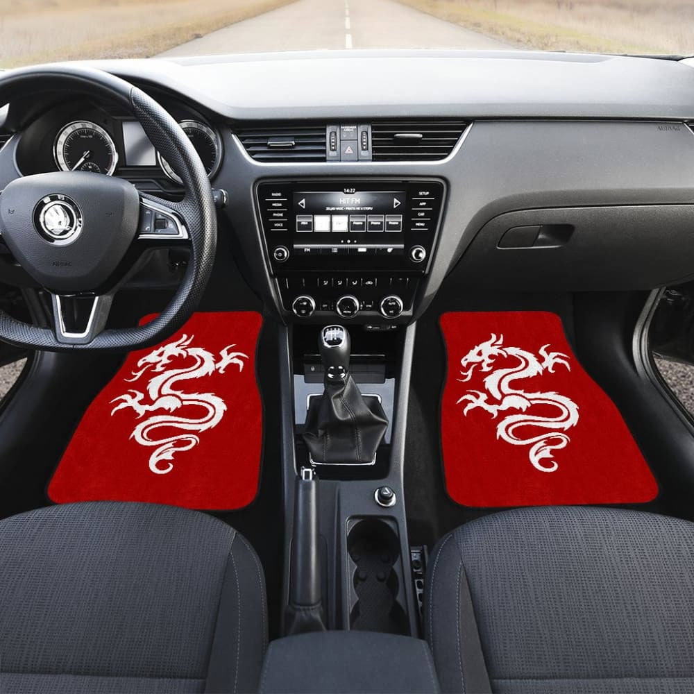 White Dragon The Celtic Car Floor Mats
