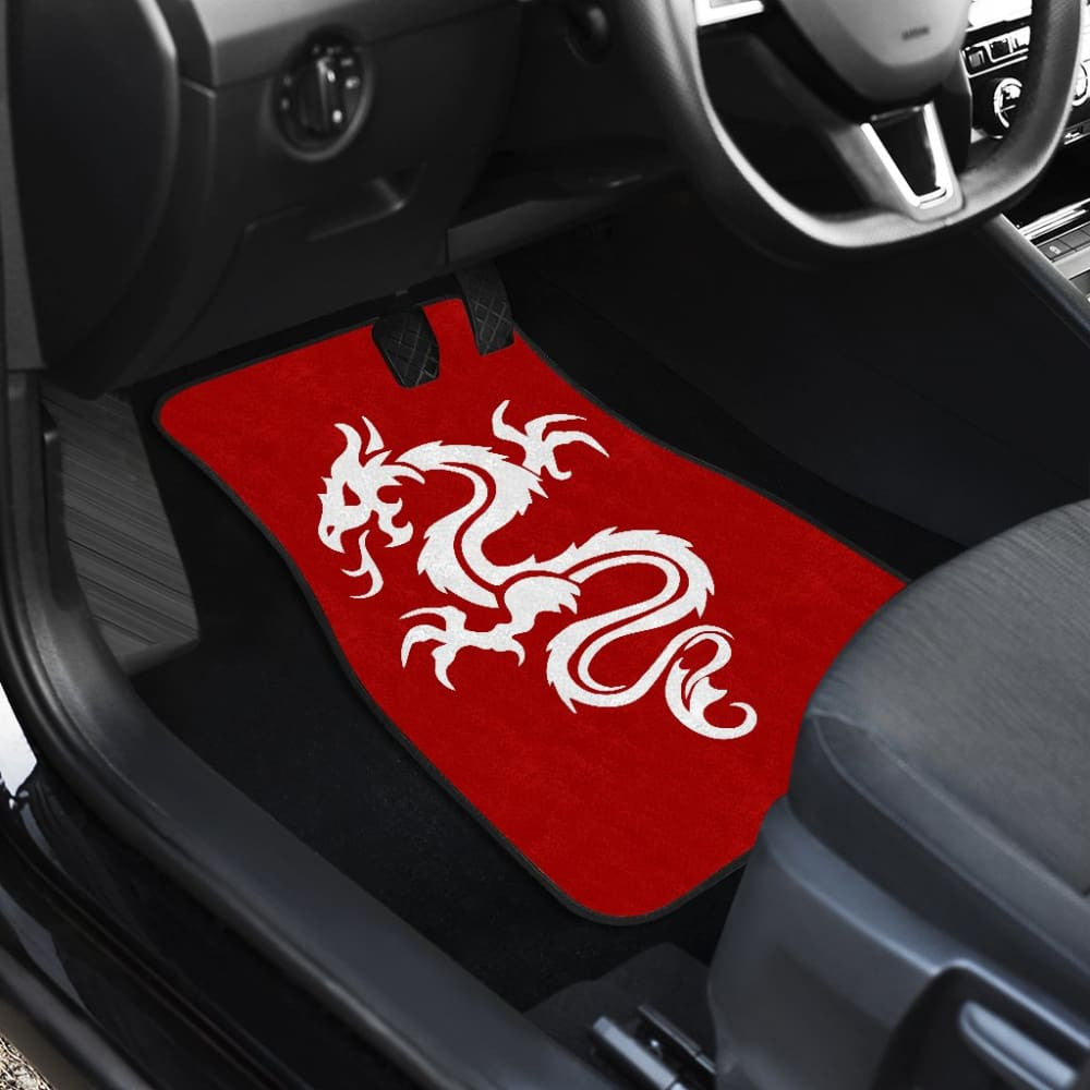 White Dragon The Celtic Car Floor Mats