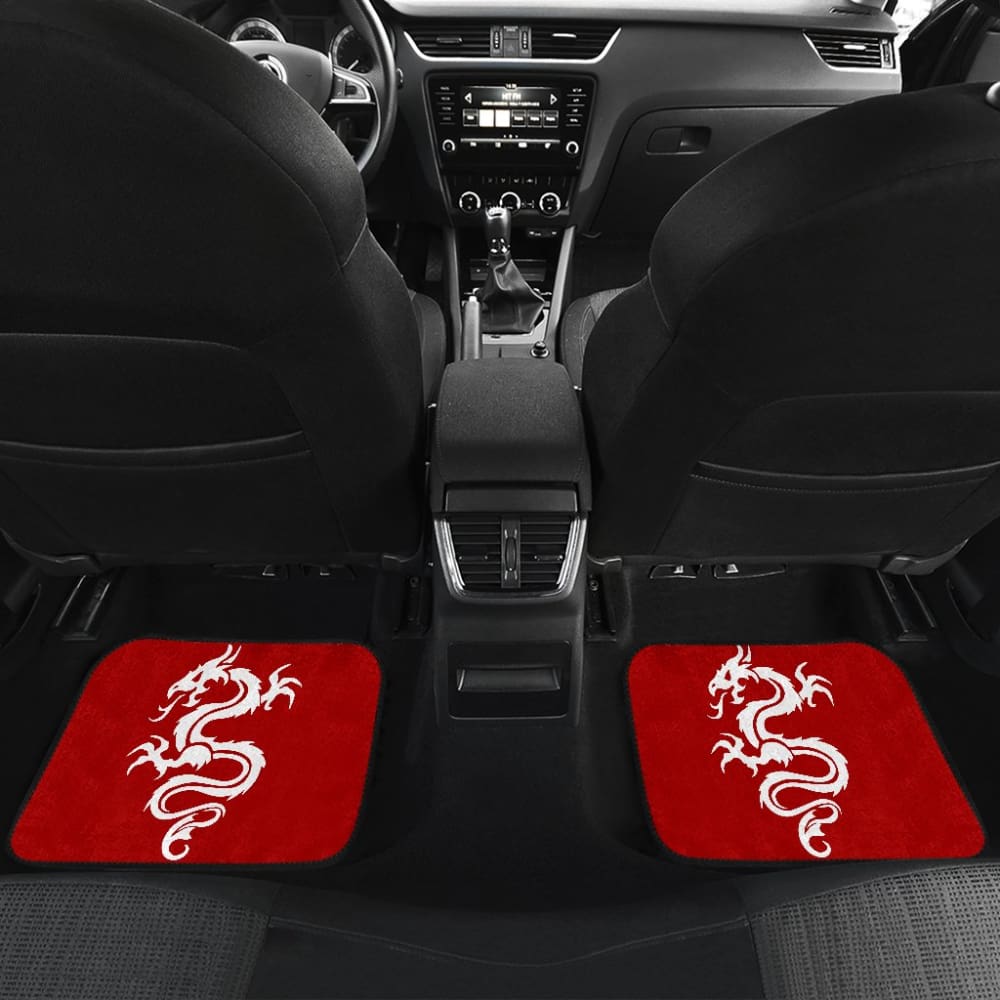 White Dragon The Celtic Car Floor Mats