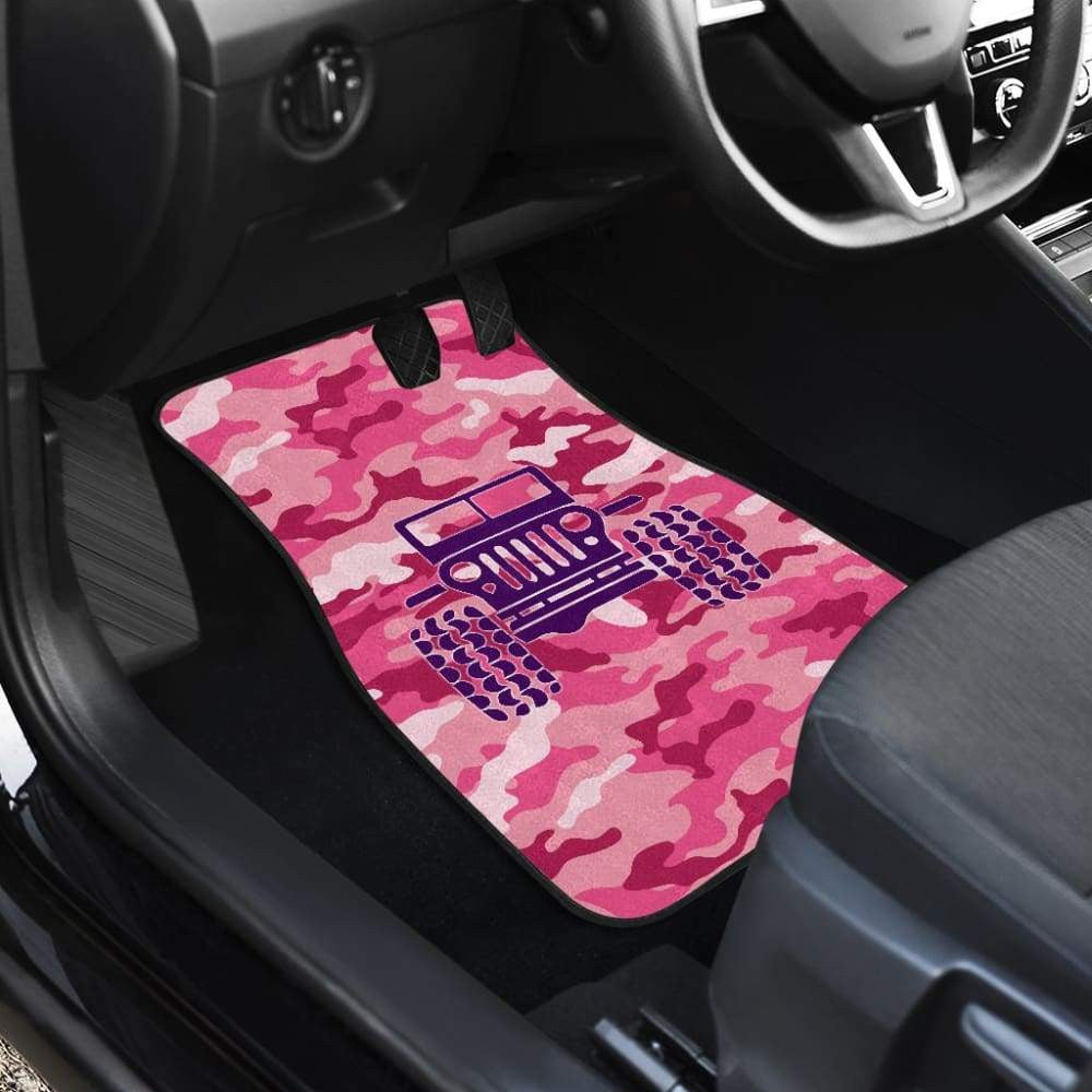 Pink Camouflage Color Magenta Jeep Car Floor Mats