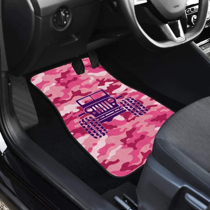 Pink Camouflage Color Magenta Jeep Car Floor Mats