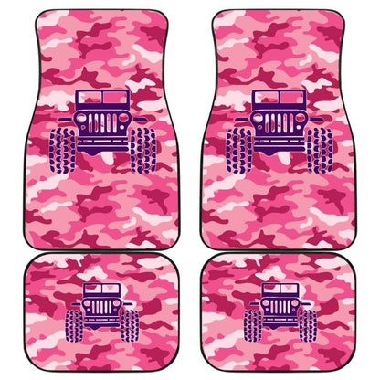 Pink Camouflage Color Magenta Jeep Car Floor Mats