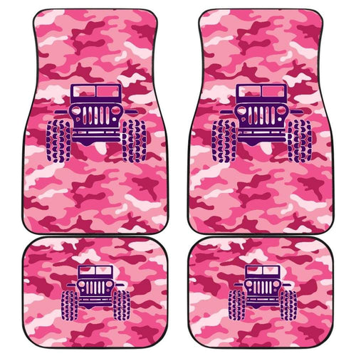 Pink Camouflage Color Magenta Jeep Car Floor Mats
