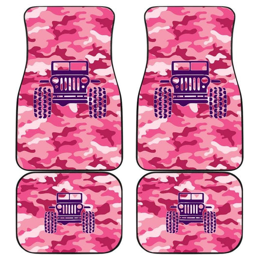 Pink Camouflage Color Magenta Jeep Car Floor Mats