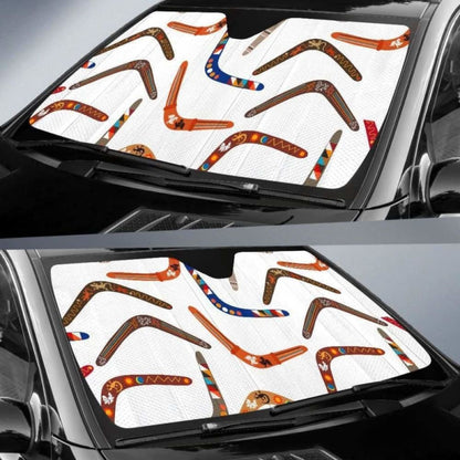 Boomerang Australian Aboriginal Ornament Pattern Car Auto Sun Shades